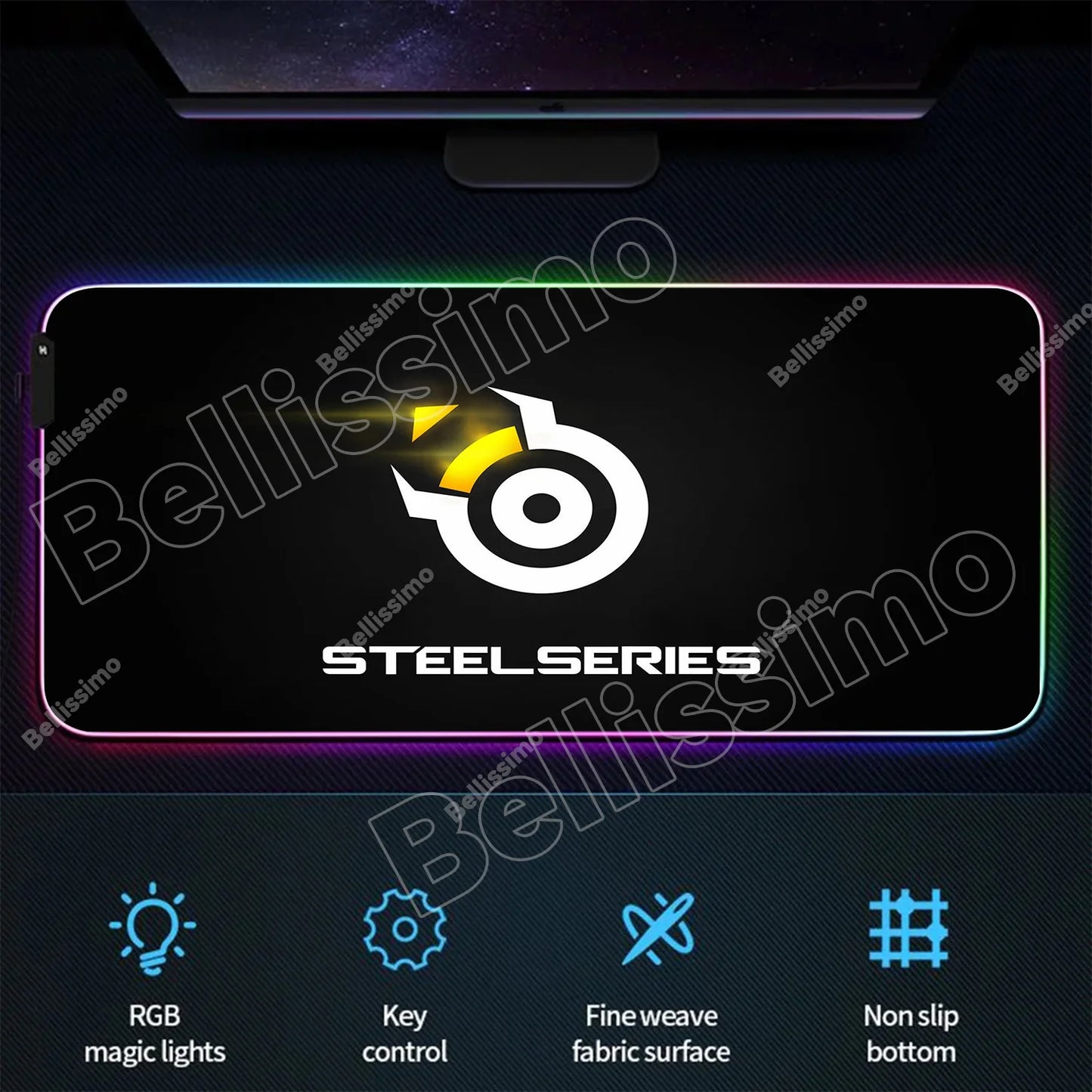 RGB Backlight Gaming Mouse Pad – XXL Luminous Desk Mat