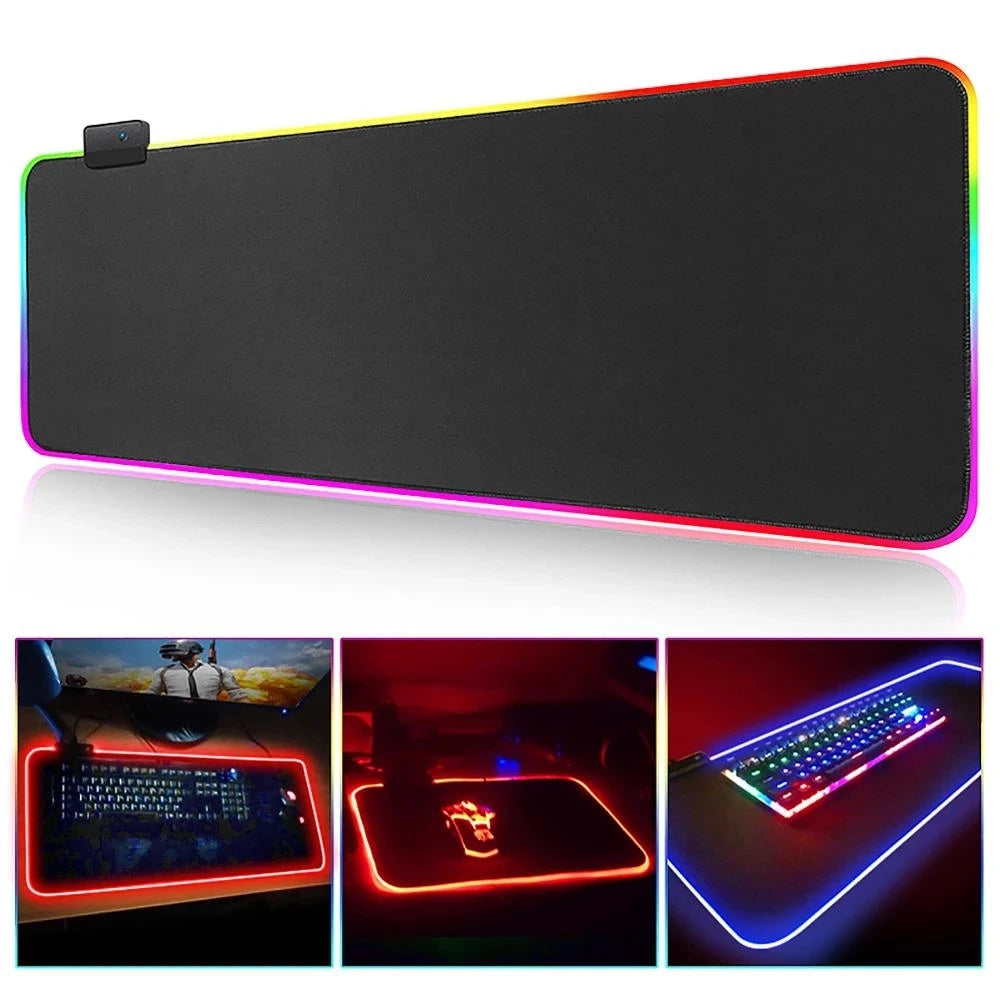 RGB LED Light Gaming Mouse Pad – Large & Waterproof