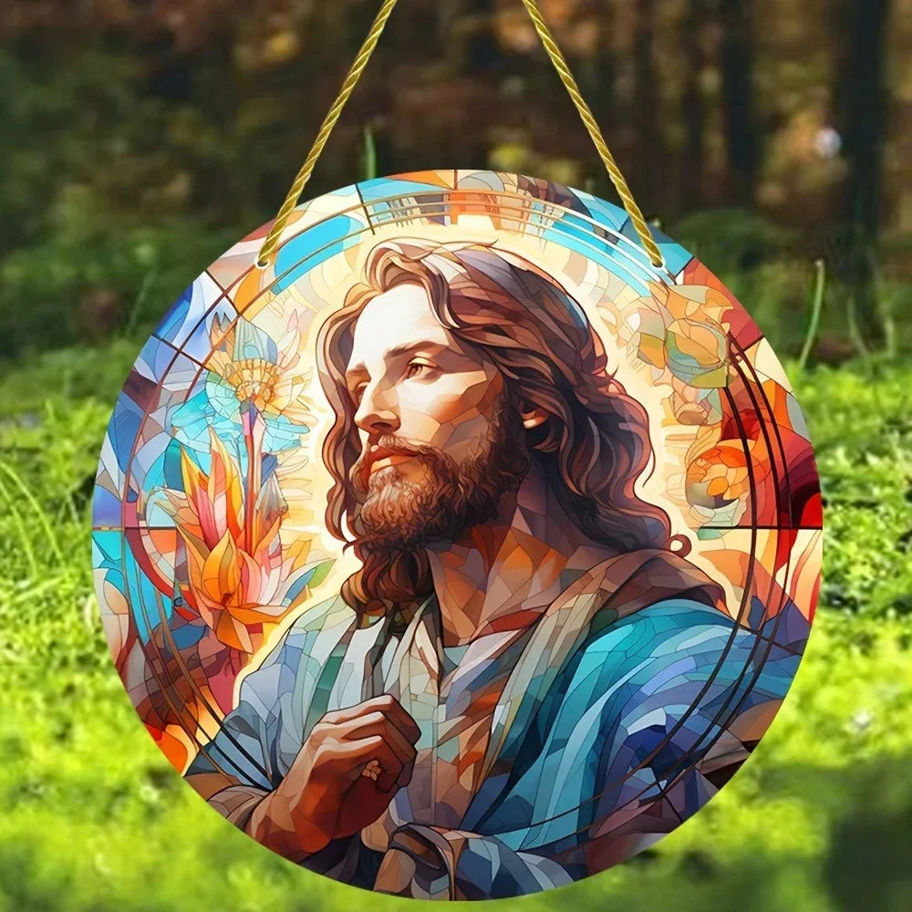 Enchanting Acrylic Sun Catcher - Stained Glass Window Hanger for Elegant Decor