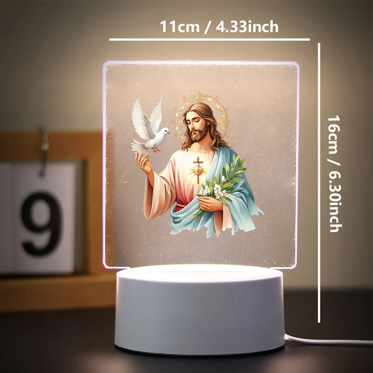 Light of Peace – 3D Table Lamp for Any Space