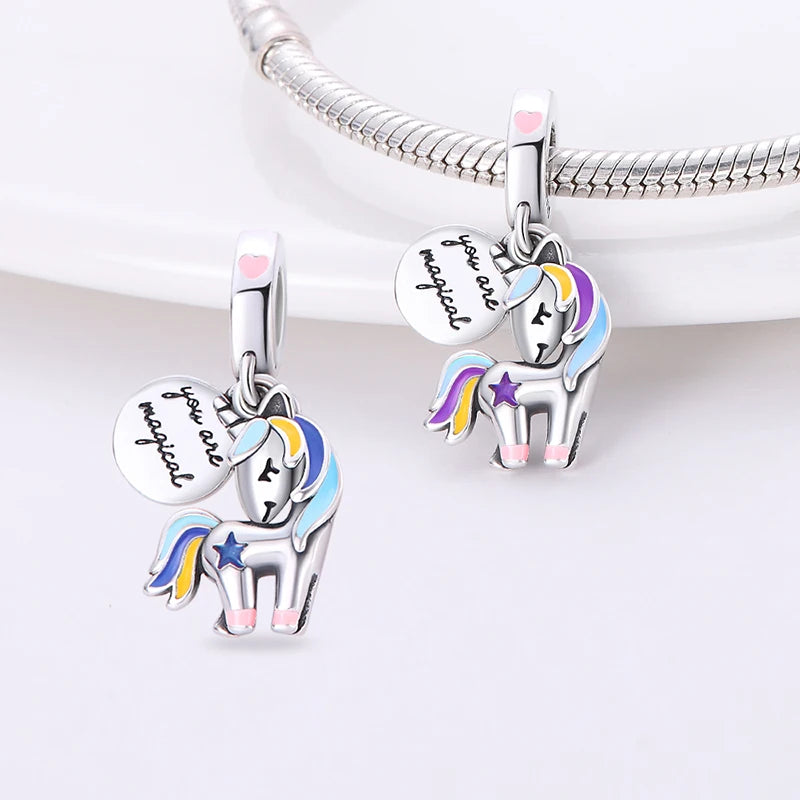 Glowing Elegance: 925 Sterling Silver Charm Beads for 3mm Bracelets – A Radiant Gift Choice
