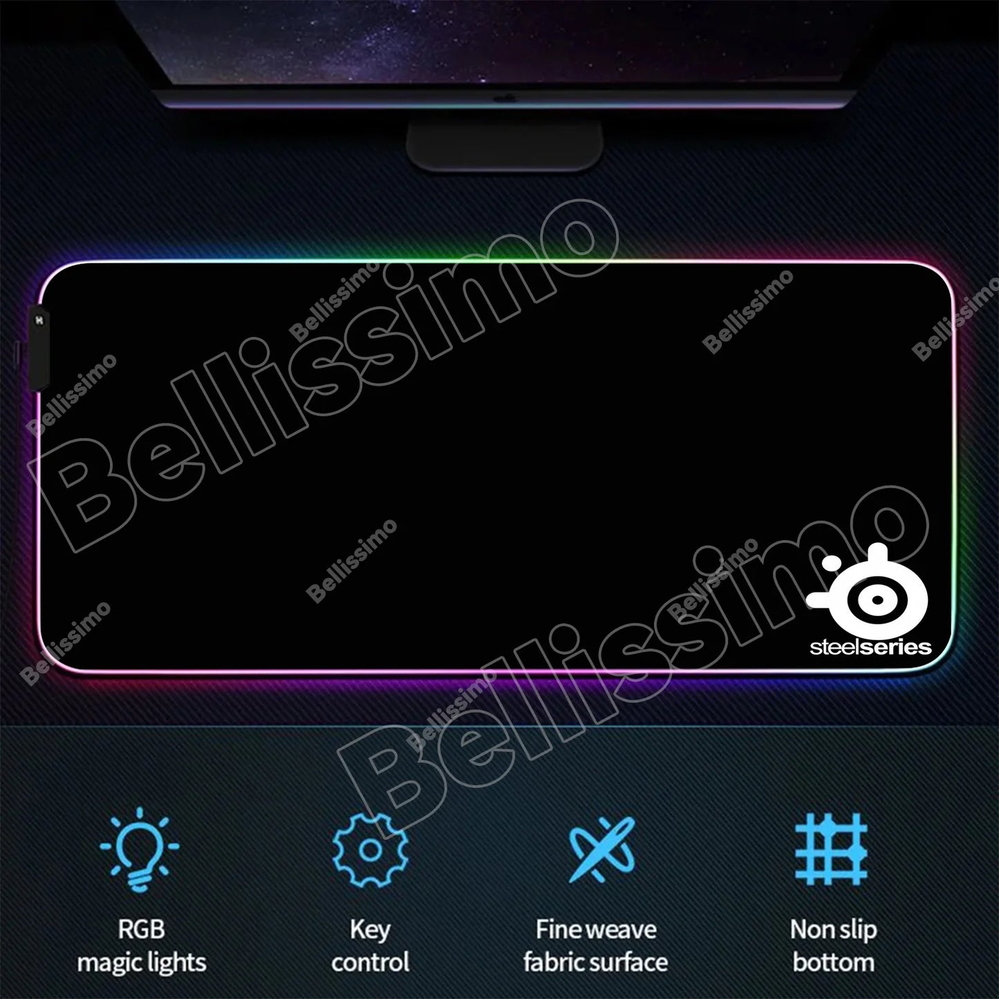 RGB Backlight Gaming Mouse Pad – XXL Luminous Desk Mat