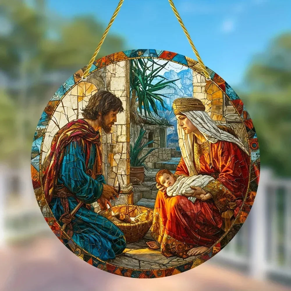 Enchanting Acrylic Sun Catcher - Stained Glass Window Hanger for Elegant Decor