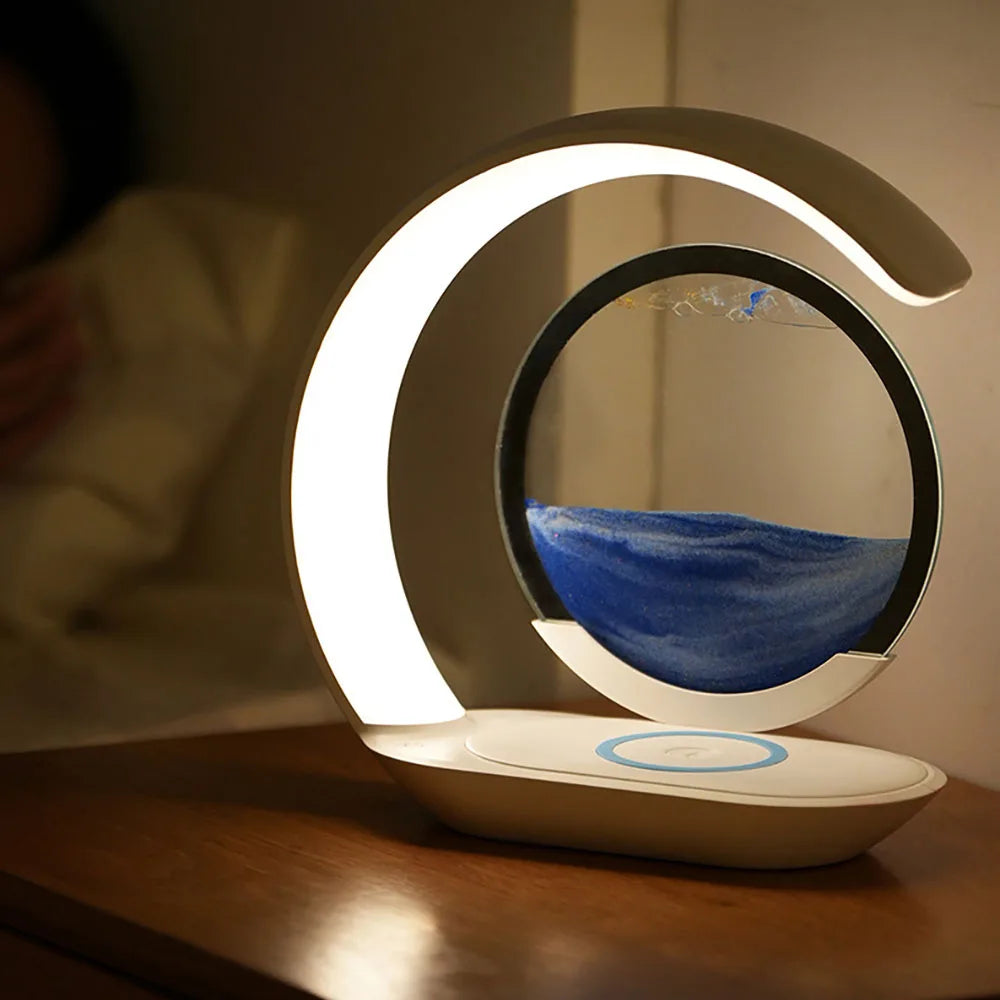 Sands of Time 3D Hourglass Lamp with USB Charging