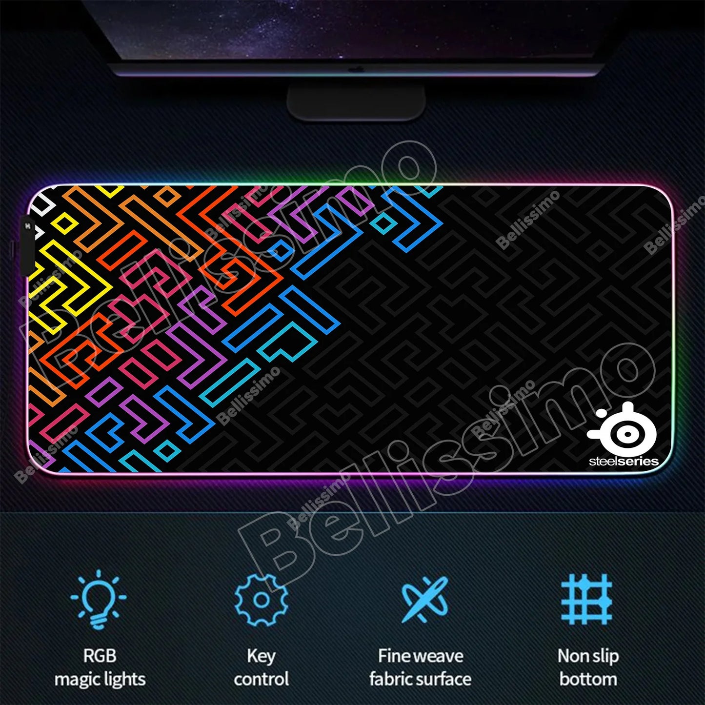 RGB Backlight Gaming Mouse Pad – XXL Luminous Desk Mat