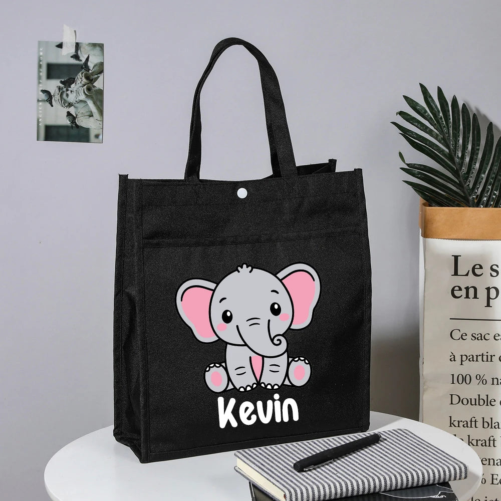 Personalized Kids Library Tote Bags - Bilankas.world