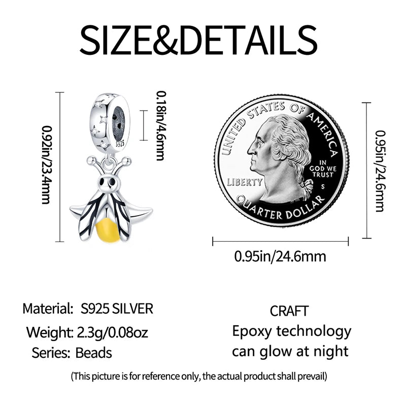 Glowing Elegance: 925 Sterling Silver Charm Beads for 3mm Bracelets – A Radiant Gift Choice