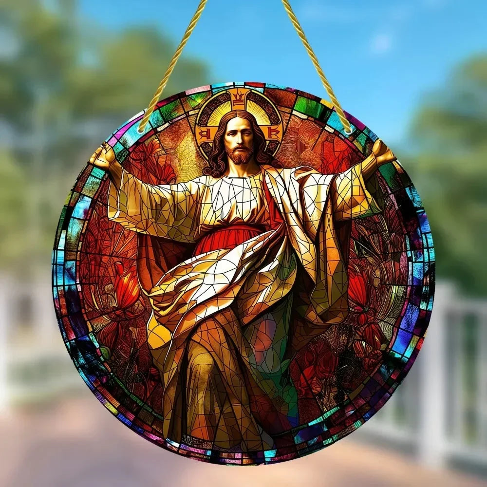Enchanting Acrylic Sun Catcher - Stained Glass Window Hanger for Elegant Decor