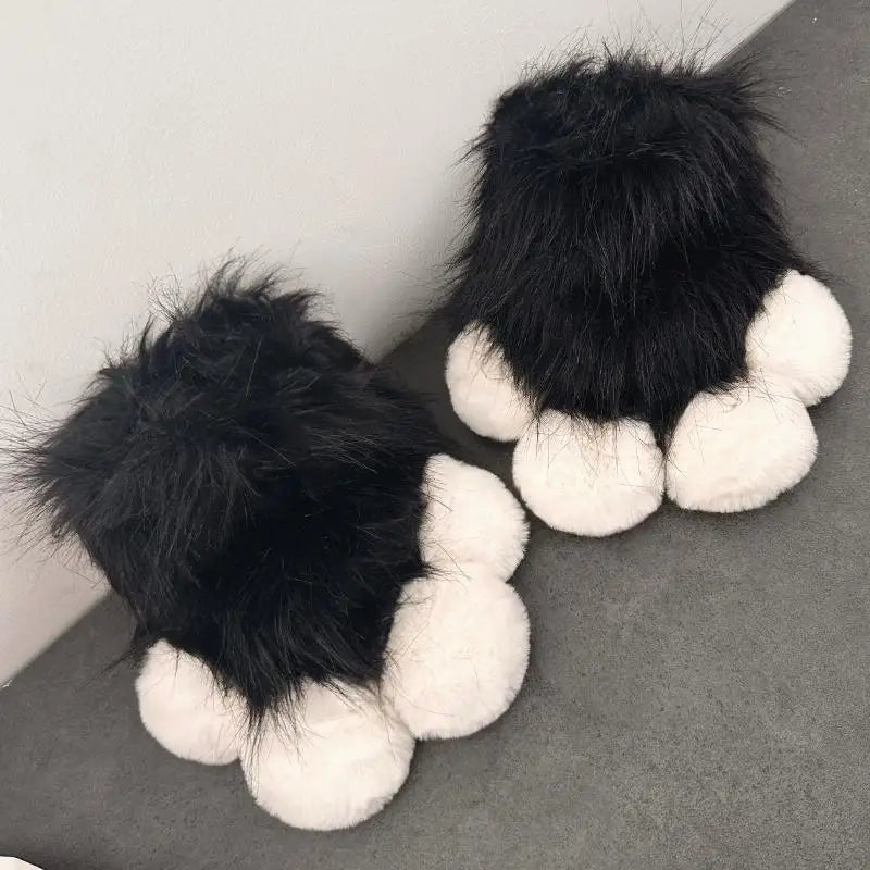 Faux Fur Plush Cat Claw Gloves: A Cozy and Playful Gift - Bilankas.world