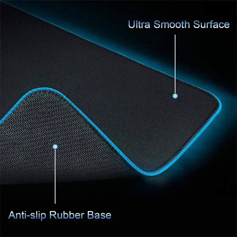 RGB Backlight Gaming Mouse Pad – XXL Luminous Desk Mat