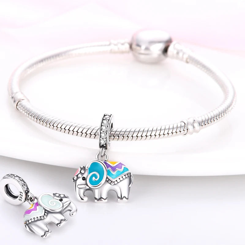 Glowing Elegance: 925 Sterling Silver Charm Beads for 3mm Bracelets – A Radiant Gift Choice