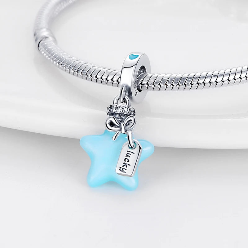 Glowing Elegance: 925 Sterling Silver Charm Beads for 3mm Bracelets – A Radiant Gift Choice