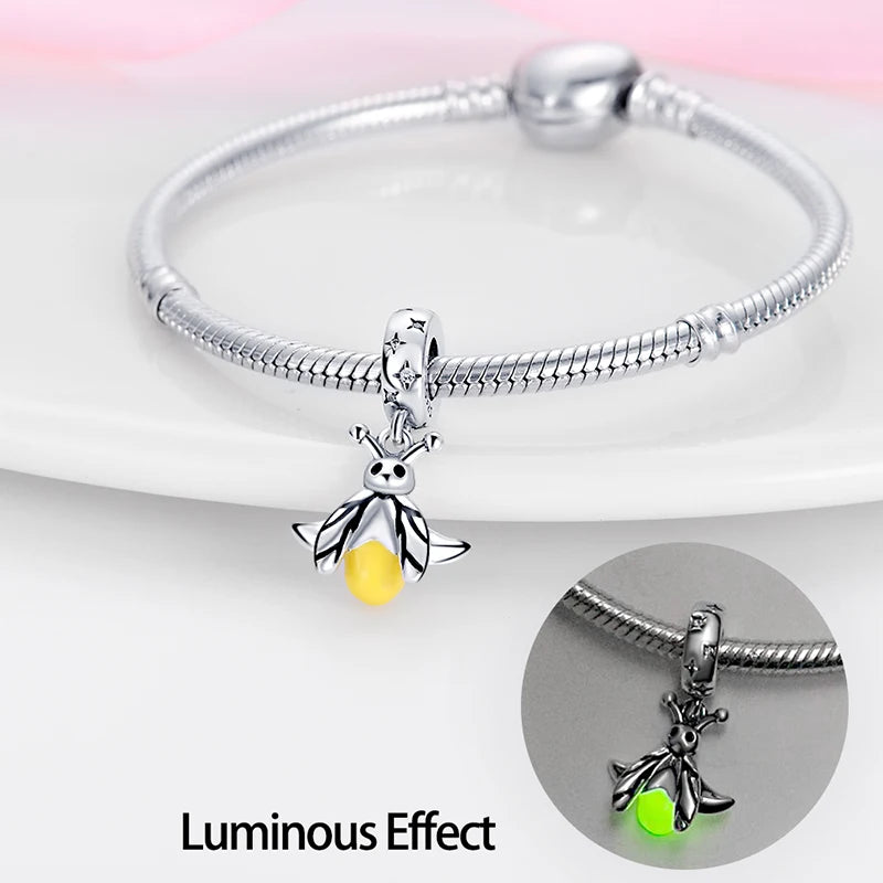 Glowing Elegance: 925 Sterling Silver Charm Beads for 3mm Bracelets – A Radiant Gift Choice