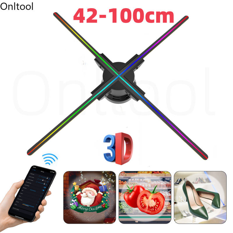 3D Holographic Fan Projector – WiFi LED Display A Unique Eye-Catching and Memorable Gift(42-100CM)