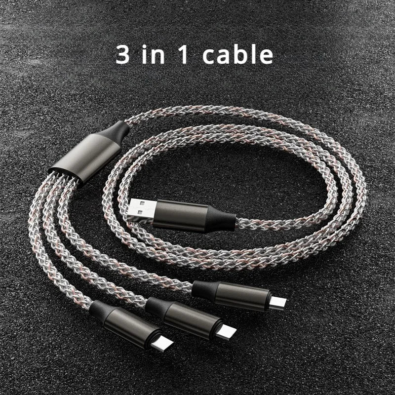 RGB Symphony 66W USB-C Fast Charging Cable with Gradient Lighting