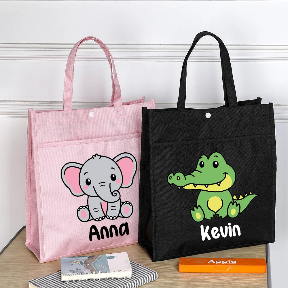 Personalized Kids Library Tote Bags - Bilankas.world