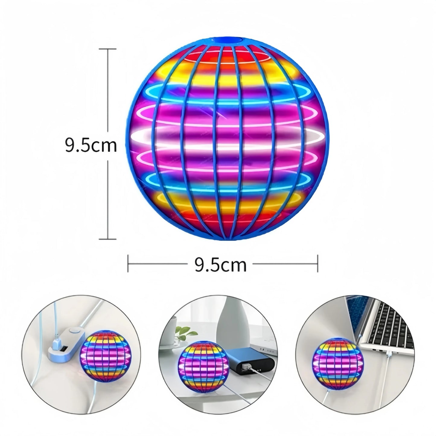 Magic Flying Orb with LED Lights – Boomerang Drone Spinner for Kids