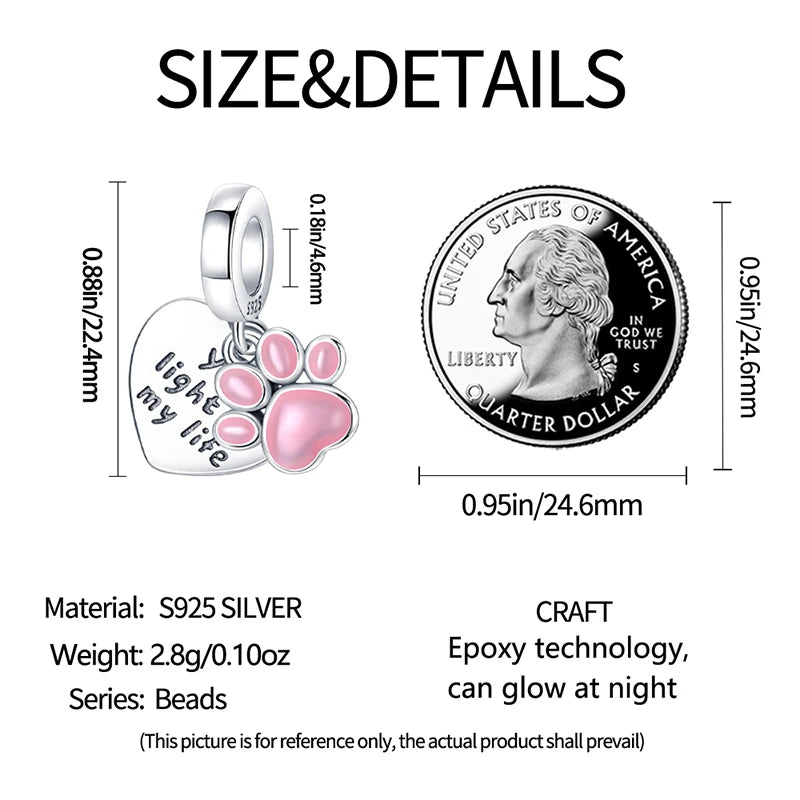 Glowing Elegance: 925 Sterling Silver Charm Beads for 3mm Bracelets – A Radiant Gift Choice