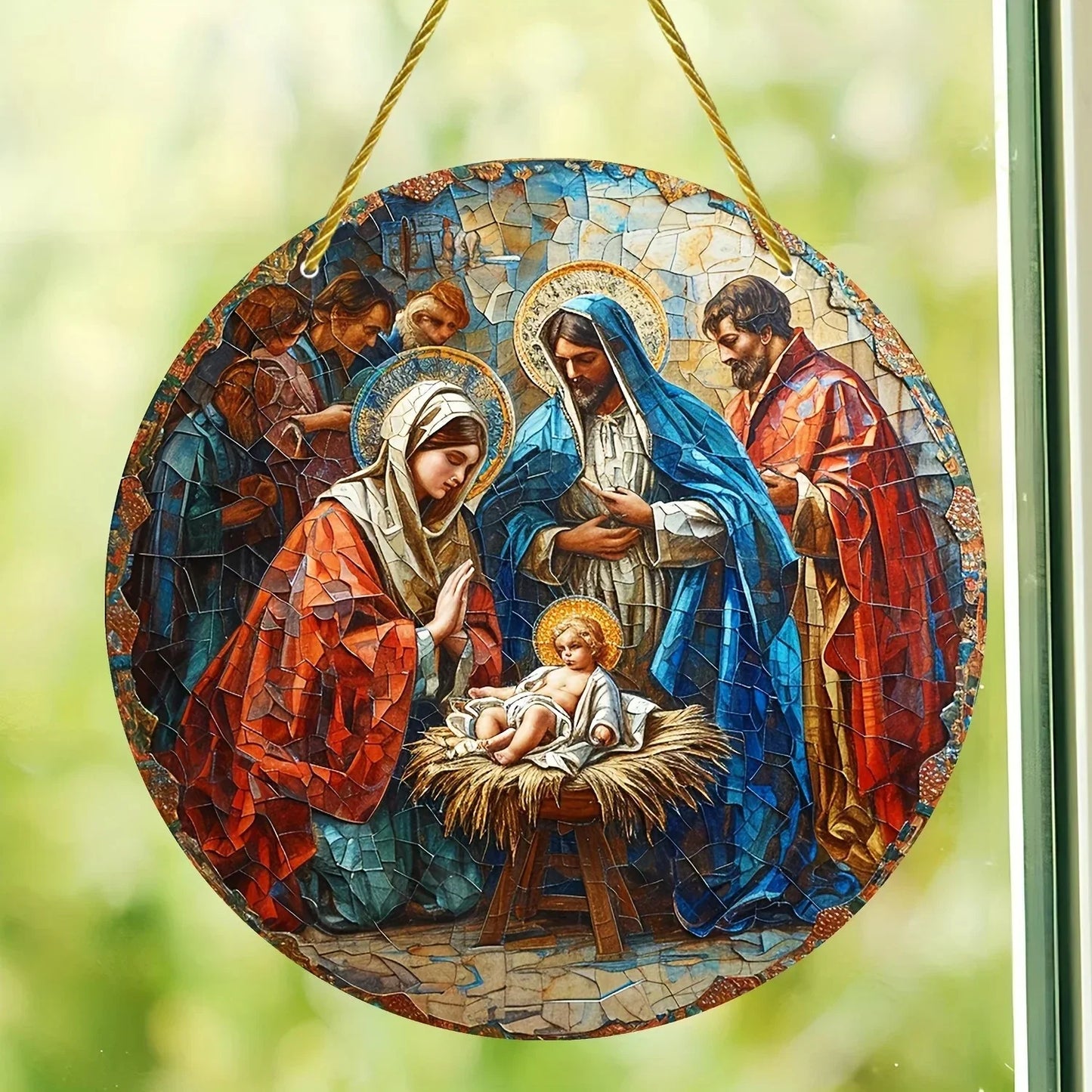 Enchanting Acrylic Sun Catcher - Stained Glass Window Hanger for Elegant Decor