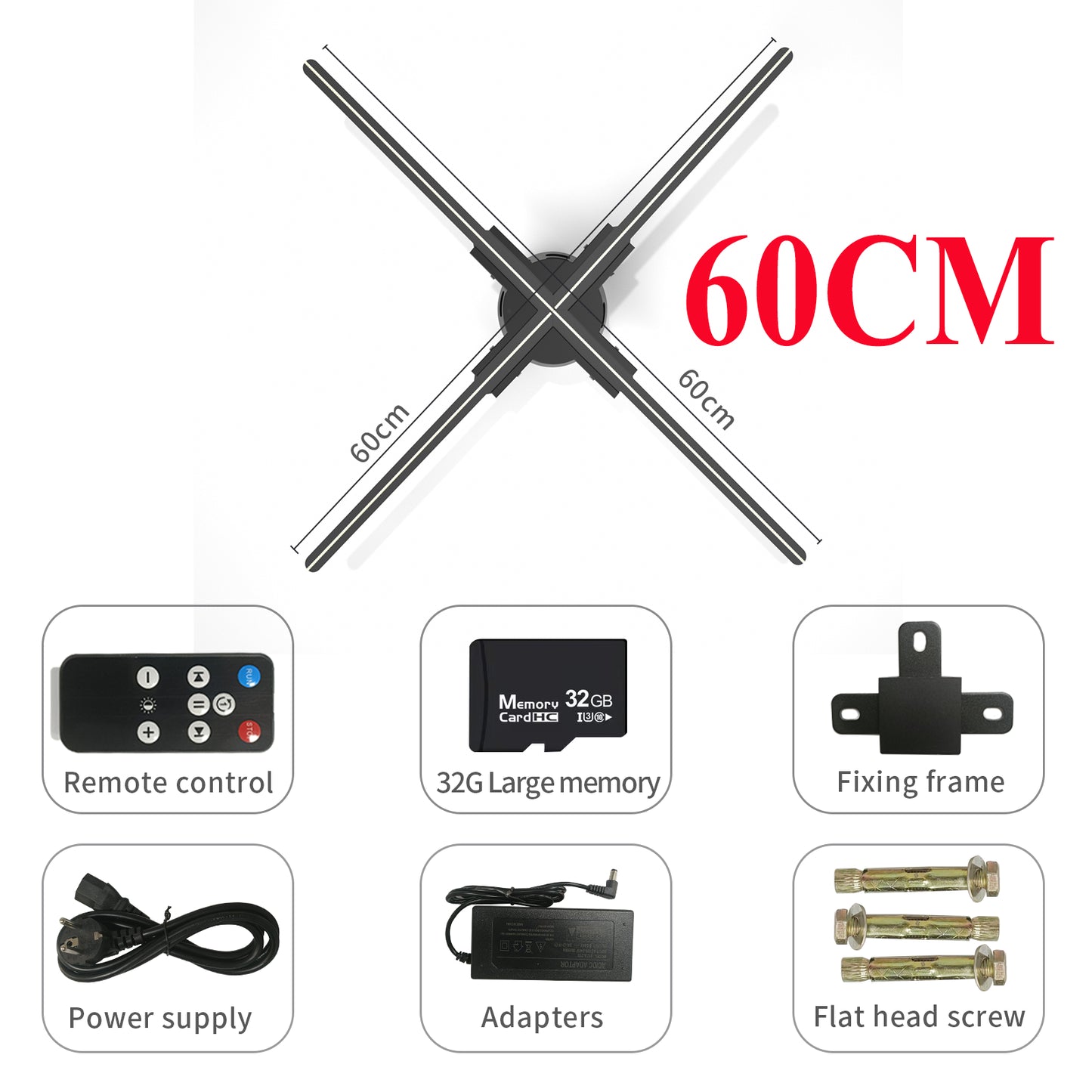 3D Holographic Fan Projector – WiFi LED Display A Unique Eye-Catching and Memorable Gift(42-100CM)