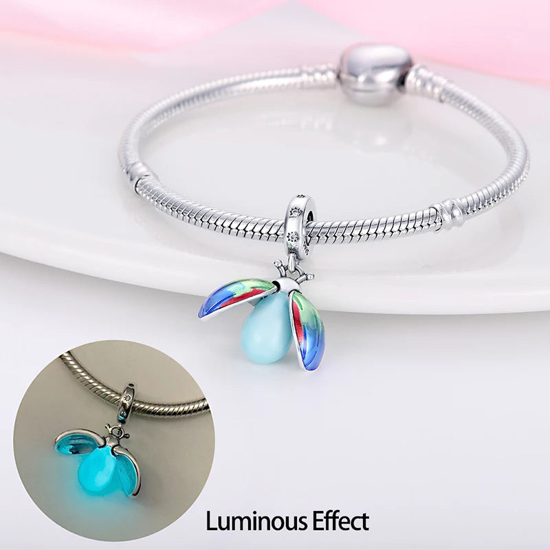 Glowing Elegance: 925 Sterling Silver Charm Beads for 3mm Bracelets – A Radiant Gift Choice