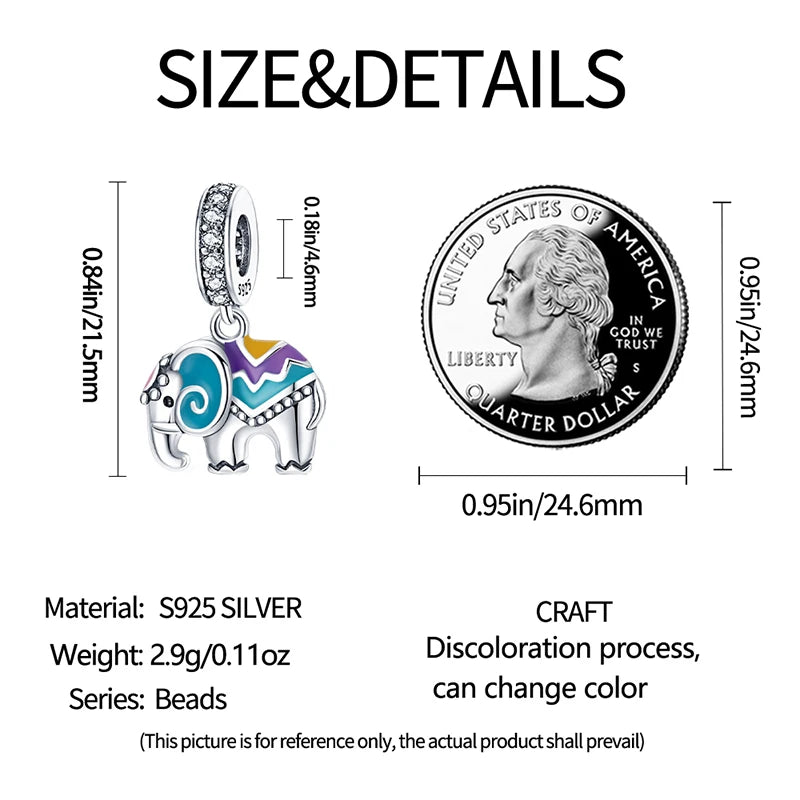 Glowing Elegance: 925 Sterling Silver Charm Beads for 3mm Bracelets – A Radiant Gift Choice