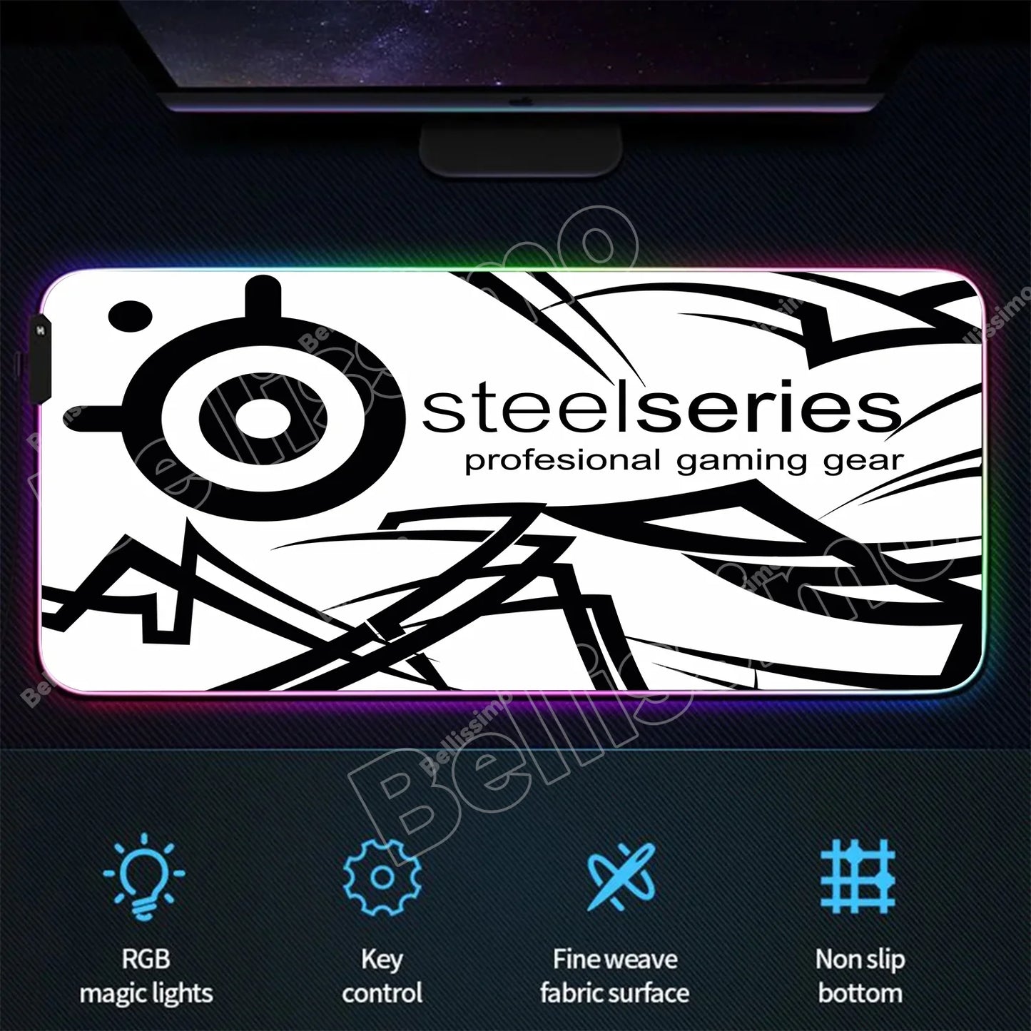 RGB Backlight Gaming Mouse Pad – XXL Luminous Desk Mat