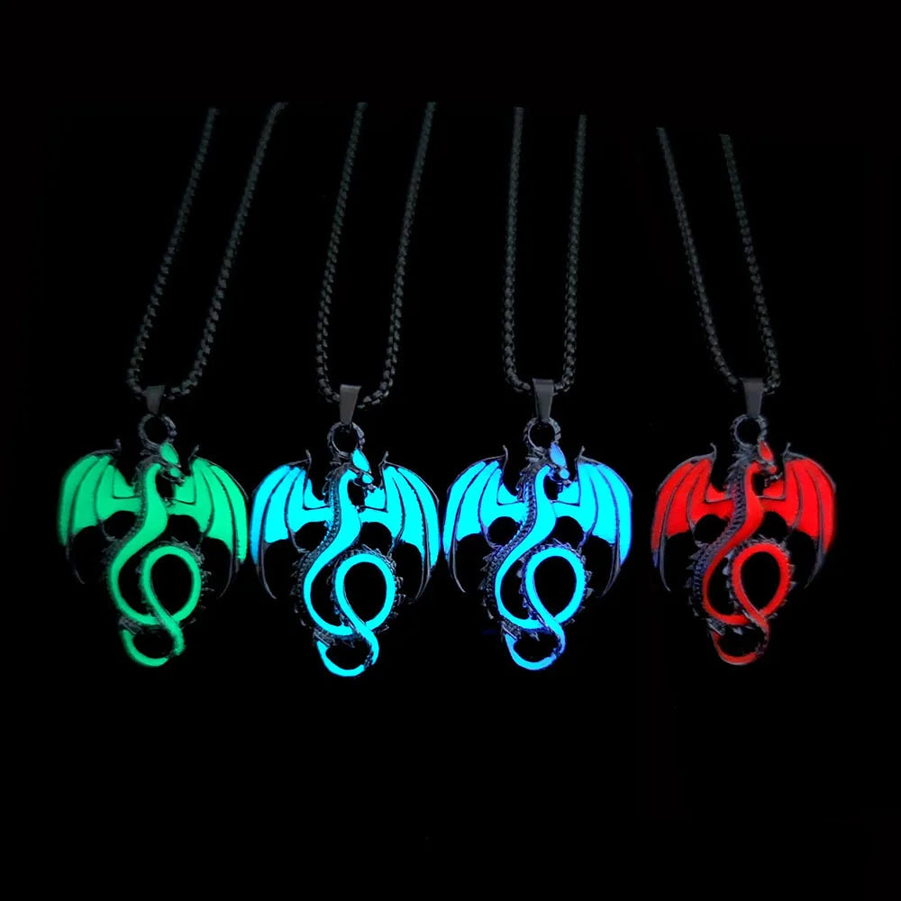 Luminous Alloy Dragon Pendant: A Unique and Cool Accessory Gift for the Bold - Bilankas.world