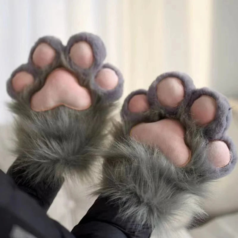 Faux Fur Plush Cat Claw Gloves: A Cozy and Playful Gift - Bilankas.world