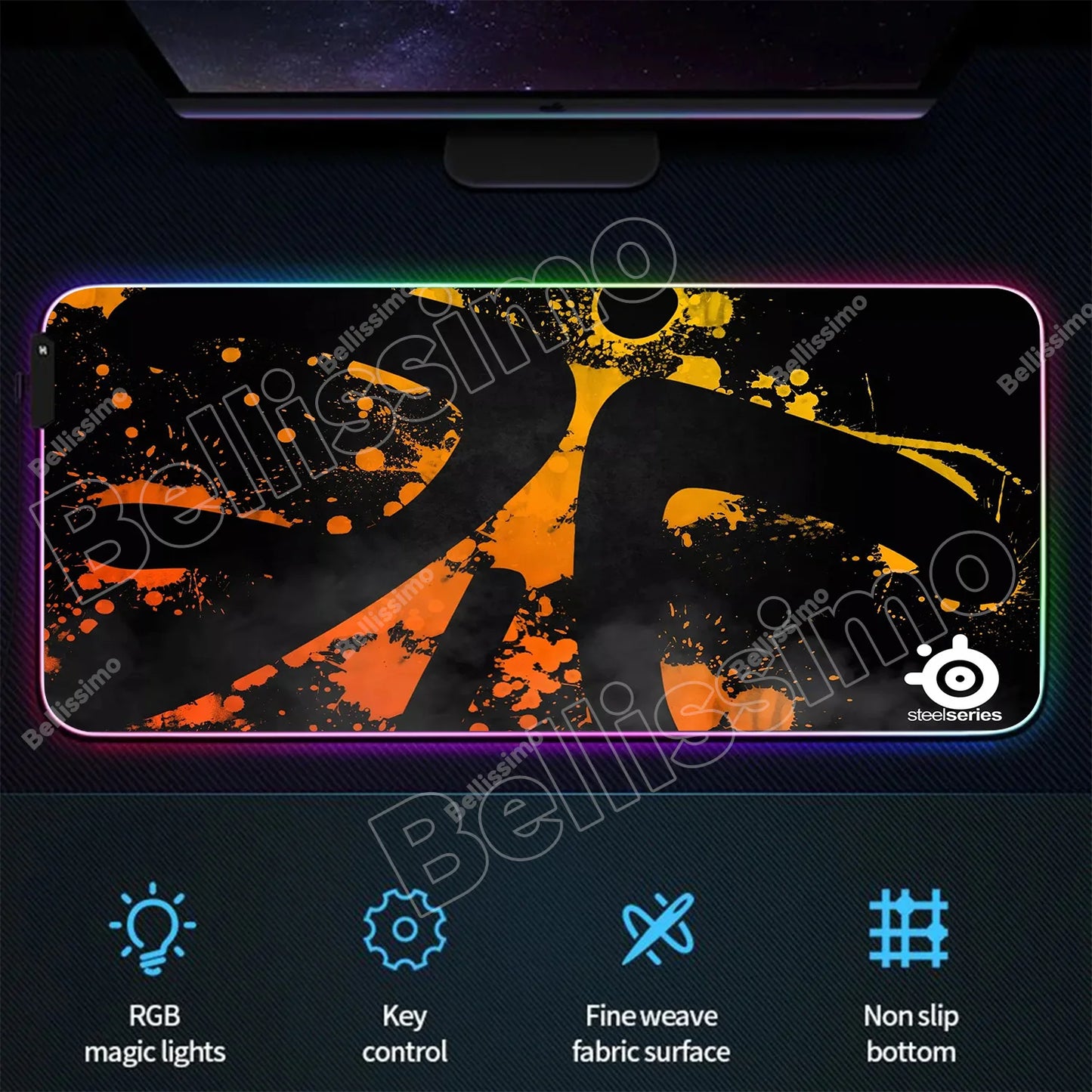 RGB Backlight Gaming Mouse Pad – XXL Luminous Desk Mat