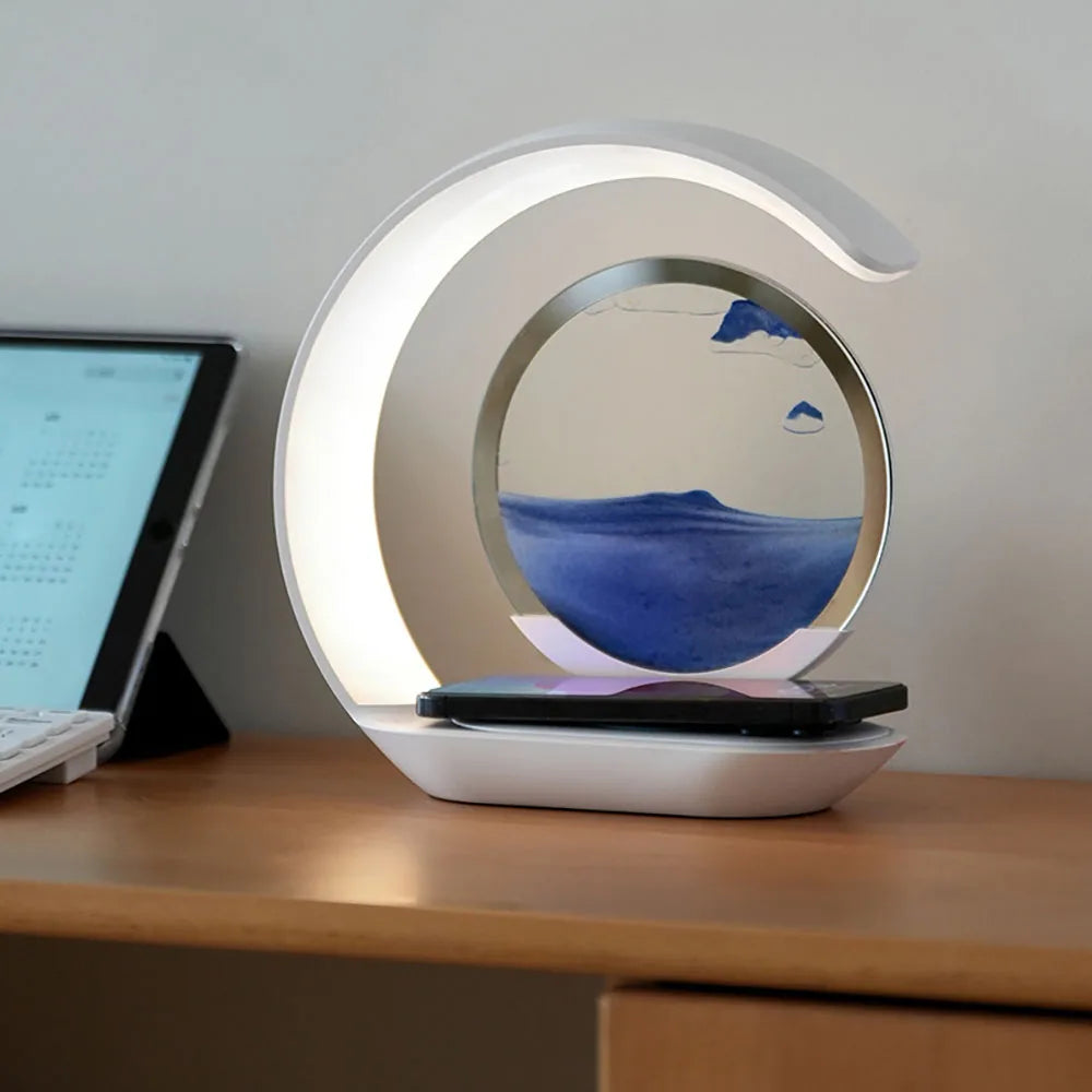 Sands of Time 3D Hourglass Lamp with USB Charging