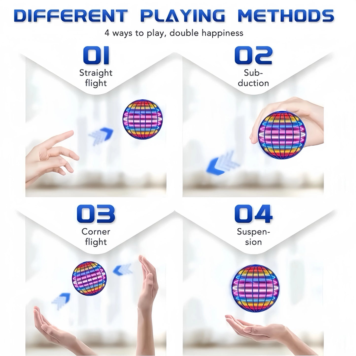 Magic Flying Orb with LED Lights – Boomerang Drone Spinner for Kids