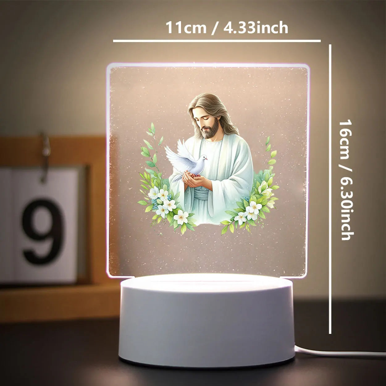 Light of Peace – 3D Table Lamp for Any Space