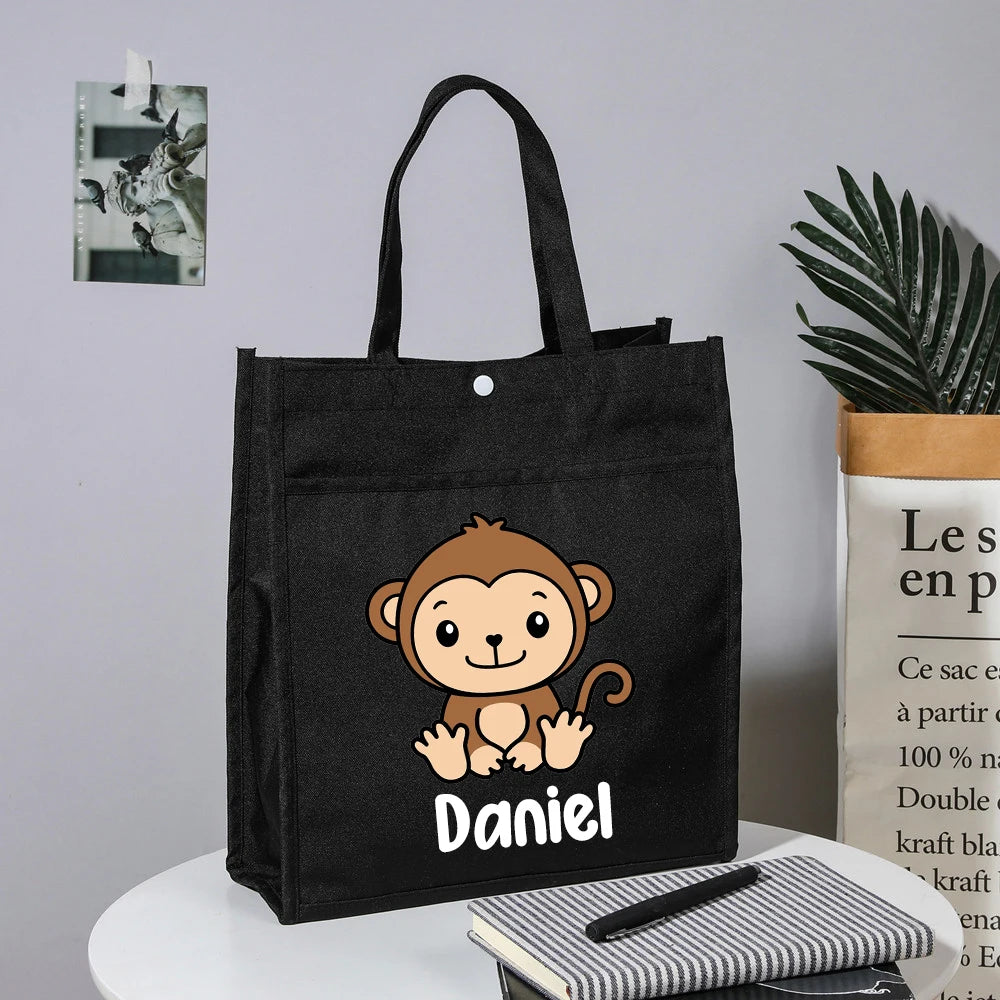 Personalized Kids Library Tote Bags - Bilankas.world