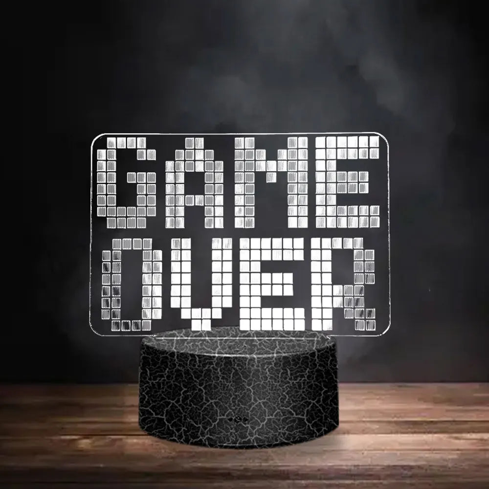 Lava Black 3D LED Night Light Neon Sign Lamp - Christmas Decorations, Bedroom & Wedding Gifts, Birthday Decor