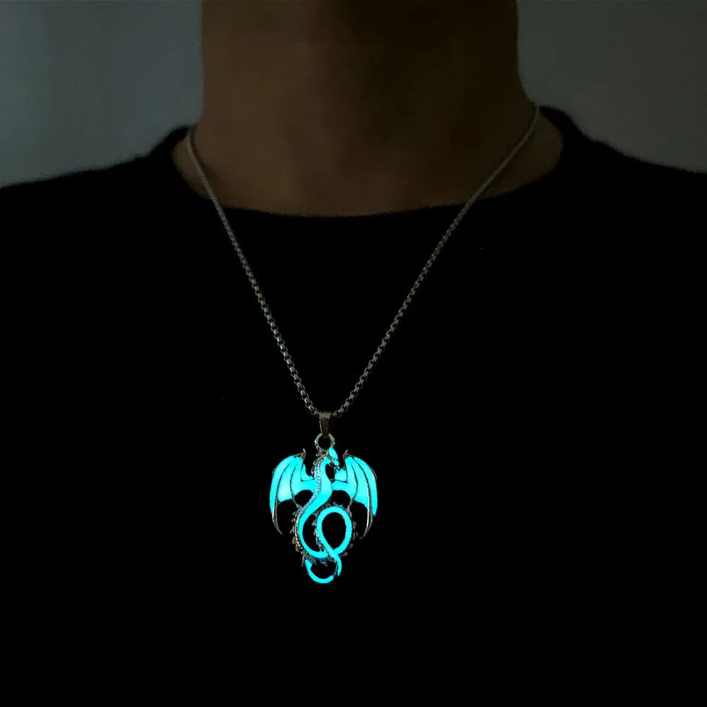 Luminous Alloy Dragon Pendant: A Unique and Cool Accessory Gift for the Bold - Bilankas.world