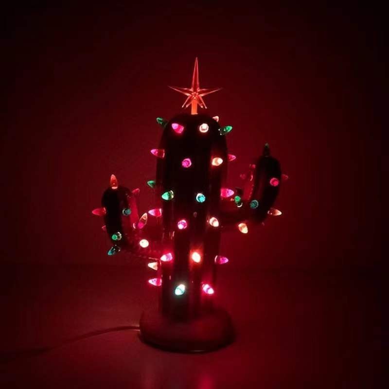 Cactus Resin LED Lamp