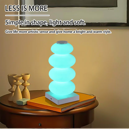 Stacked Pebble Mood Lamp with Charging Base