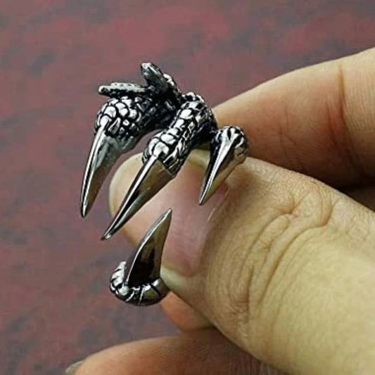 1pcs Titanium Steel Eagle Dragon Claw Halloween Skull Ring - Bilankas.world