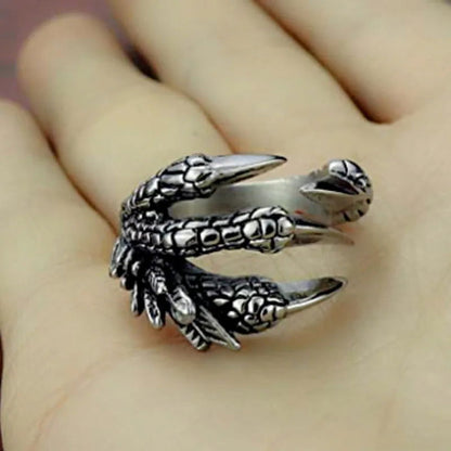 1pcs Titanium Steel Eagle Dragon Claw Halloween Skull Ring - Bilankas.world