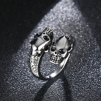1pcs Titanium Steel Eagle Dragon Claw Halloween Skull Ring - Bilankas.world