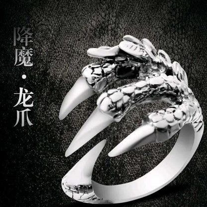 1pcs Titanium Steel Eagle Dragon Claw Halloween Skull Ring - Bilankas.world