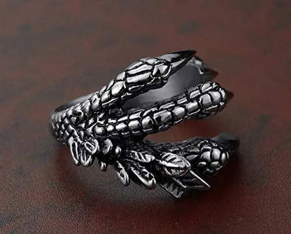 1pcs Titanium Steel Eagle Dragon Claw Halloween Skull Ring - Bilankas.world