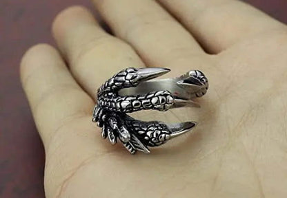 1pcs Titanium Steel Eagle Dragon Claw Halloween Skull Ring - Bilankas.world