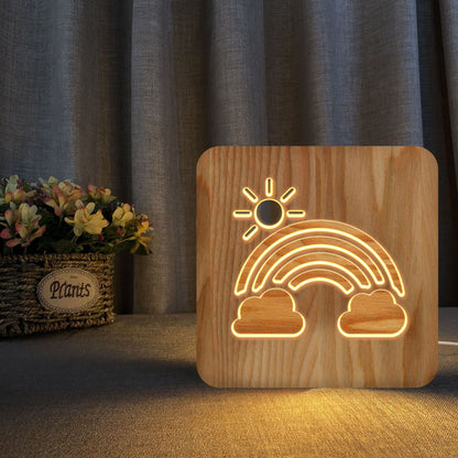 Rainbow Wooden Night Light