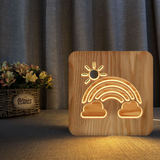 Rainbow Wooden Night Light