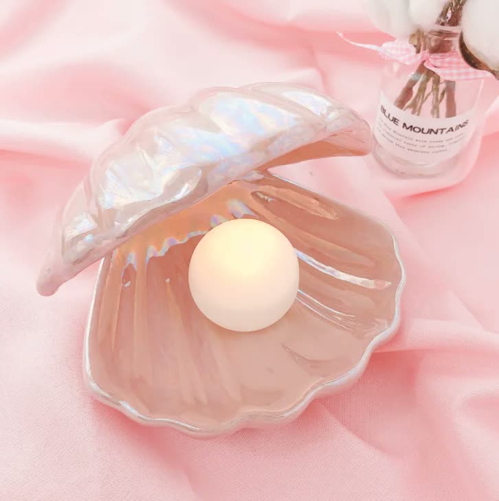 Ceramic Shell Pearl Night Light