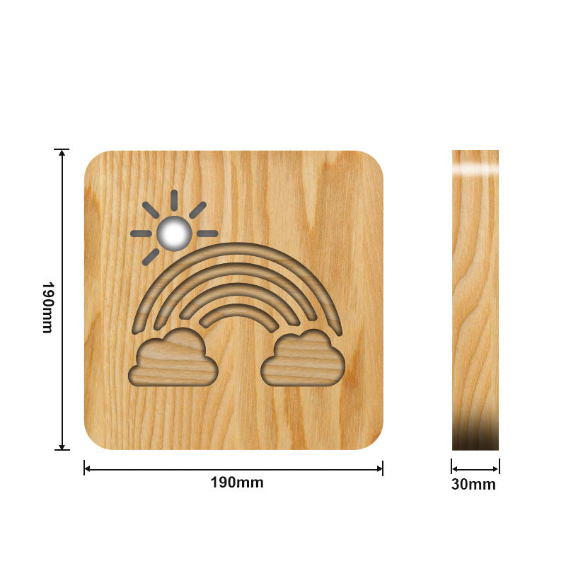 Rainbow Wooden Night Light