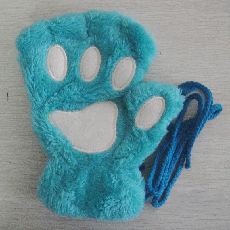 Bear Plush Cat Paw Claw Gloves - Bilankas.world