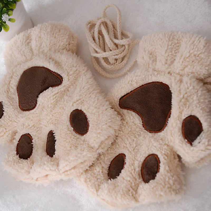 Bear Plush Cat Paw Claw Gloves - Bilankas.world